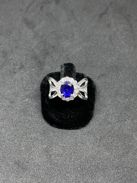 藍寶K金戒指
